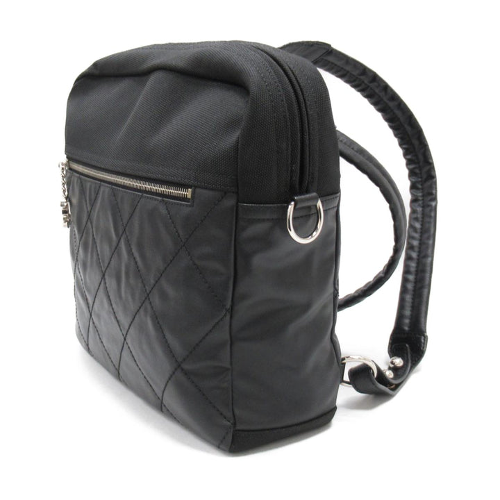 CHANEL PARIS BIARRITZ CC QUILTED COATED CANVAS BACKPACK