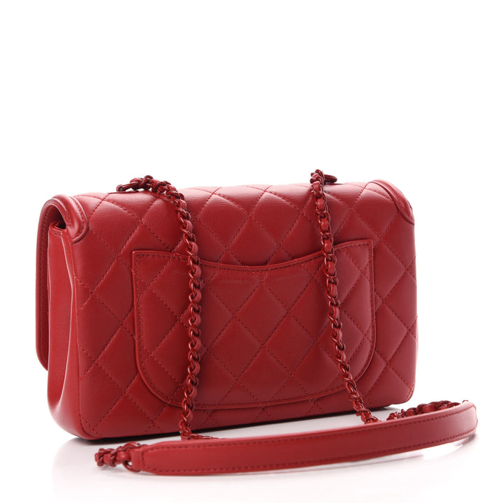 CHANEL SMALL LAMBSKIN QUILTED CC FILIGREE FLAP BAG