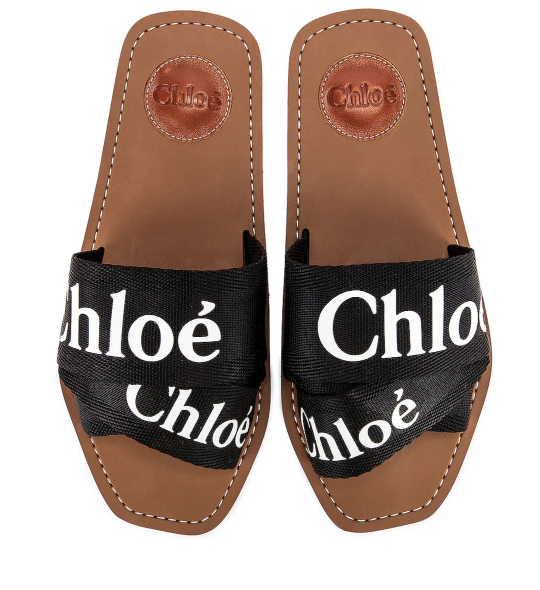 Chloé LOGO WOODY FLAT MULES