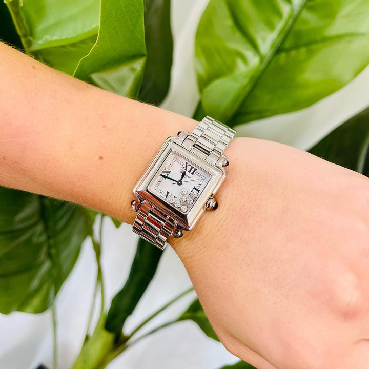 CHOPARD 7 Floating Diamonds Happy Sport Quartz Watch