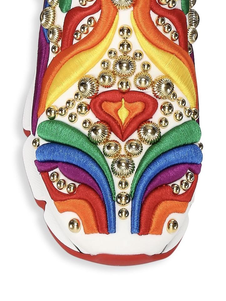 CHRISTIAN LOUBOUTIN SPACE SOCK DONNA EMBROIDERED NEOPRENE RAINBOW