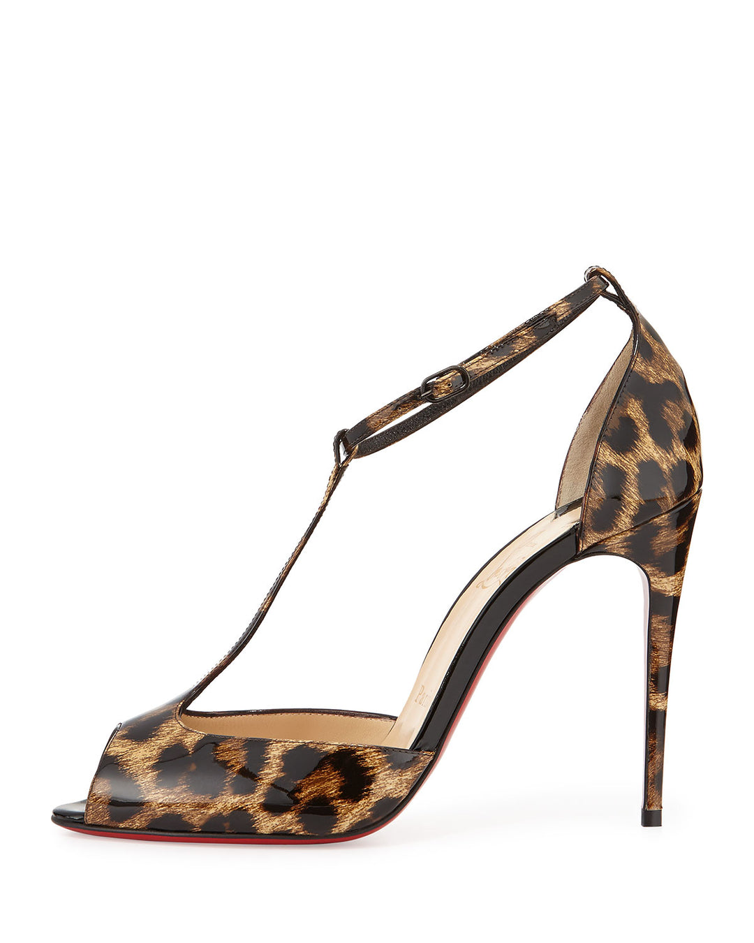 CHRISTIAN LOUBOUTIN SENORA LEOPARD PRINT SANDALS