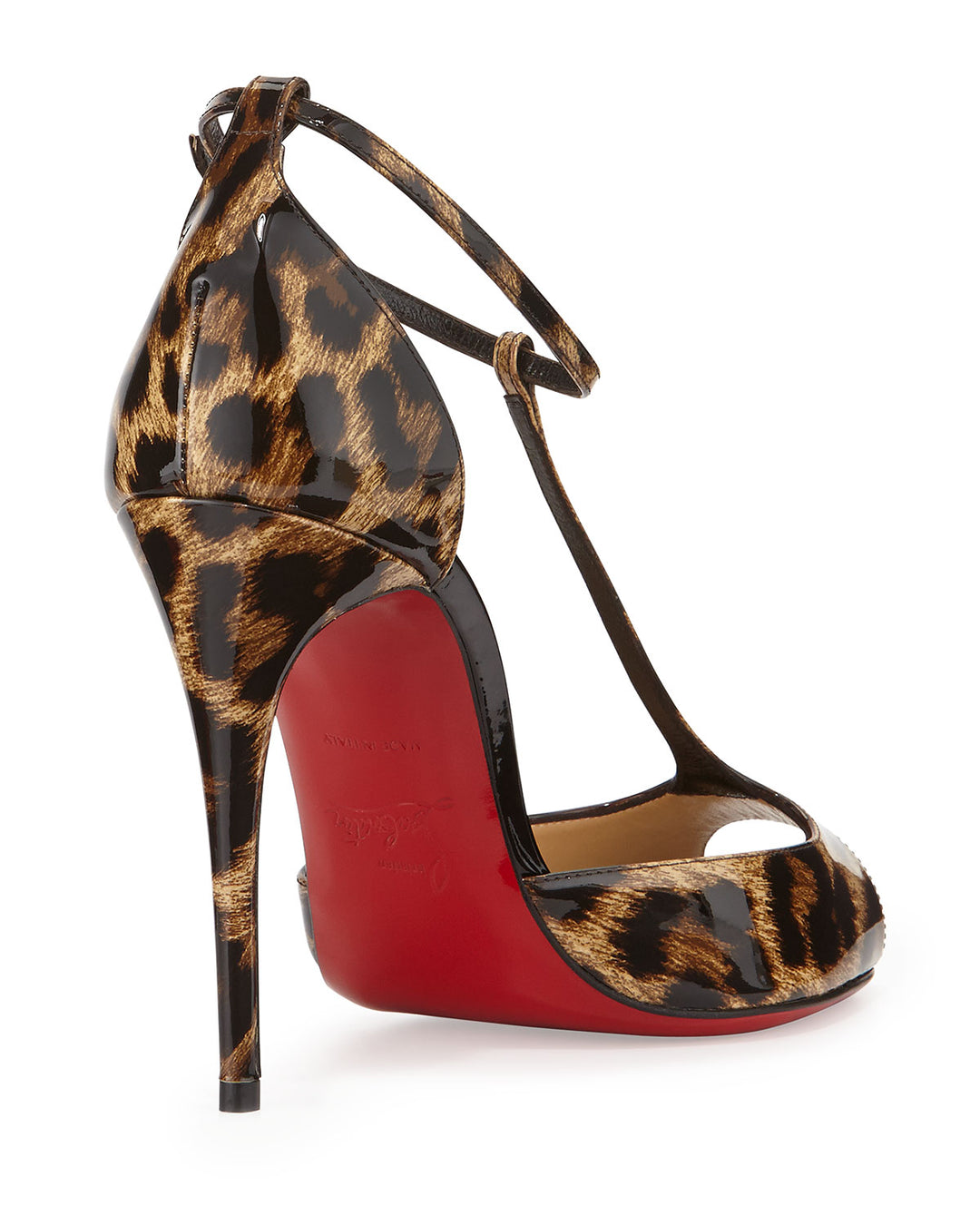 CHRISTIAN LOUBOUTIN SENORA LEOPARD PRINT SANDALS