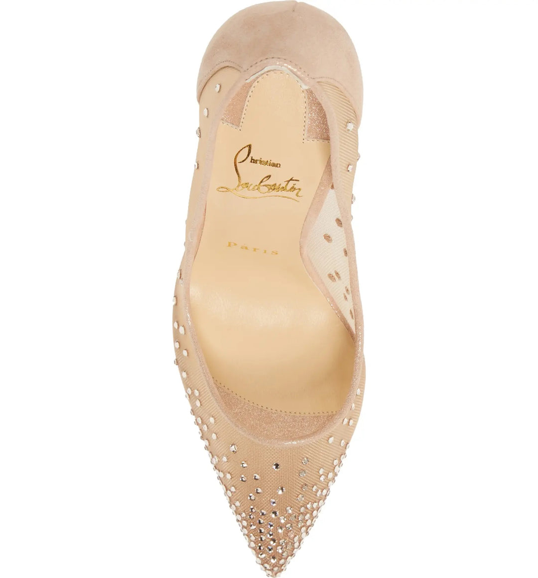 CHRISTIAN LOUBOUTIN FOLLIES STRASS PUMPS