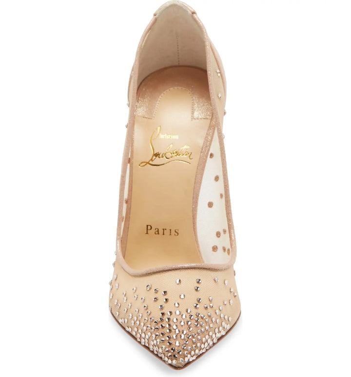 CHRISTIAN LOUBOUTIN FOLLIES STRASS PUMPS