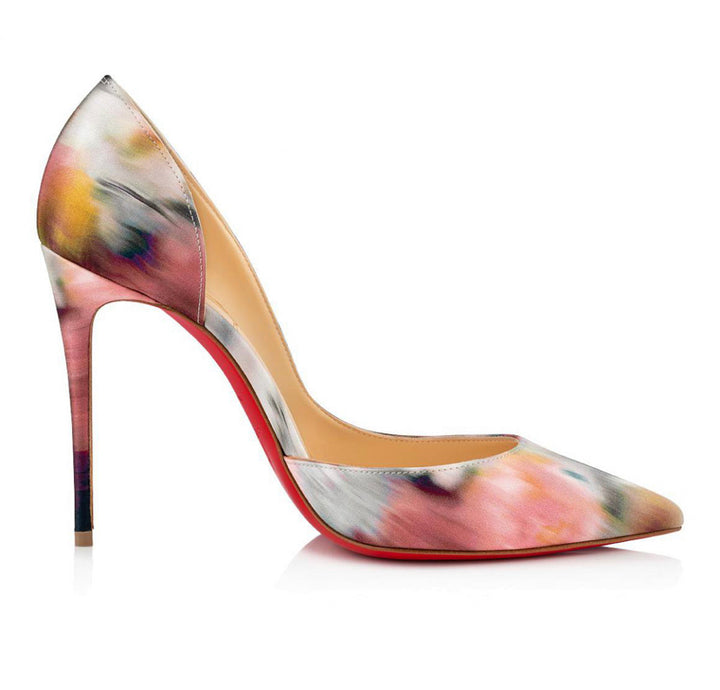 CHRISTIAN LOUBOUTIN CREPE SATIN STILETTO PUMPS