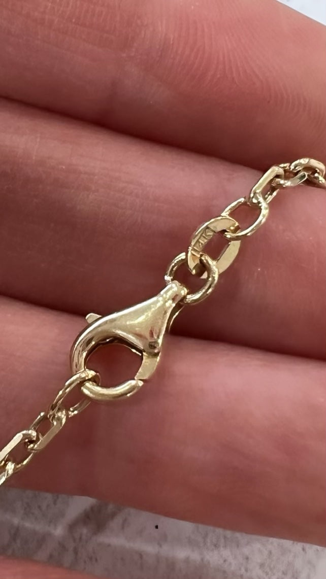 SUNNY MADEIRA CITRINE &amp; DIAMONDS PENDANT NECKLACE 14K GOLD