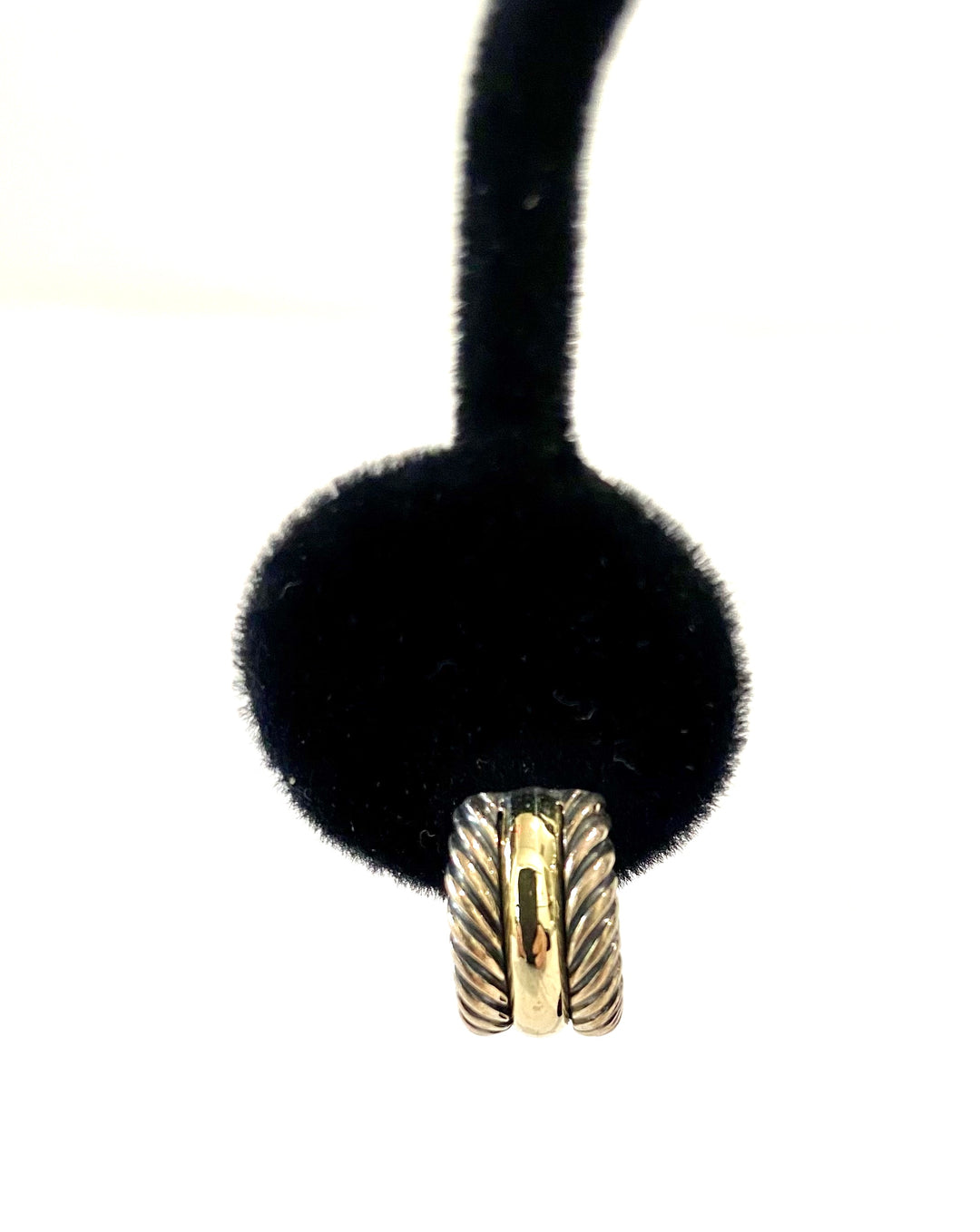 DAVID YURMAN CABLE CLASSIC HOOP EARRINGS IN STERLING SILVER AND 14K GOLD