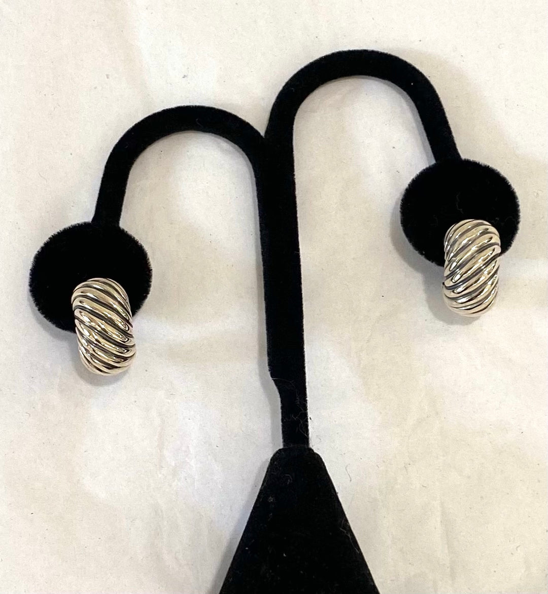 DAVID YURMAN STERLING SILVER CLASSIC CABLE EARRINGS
