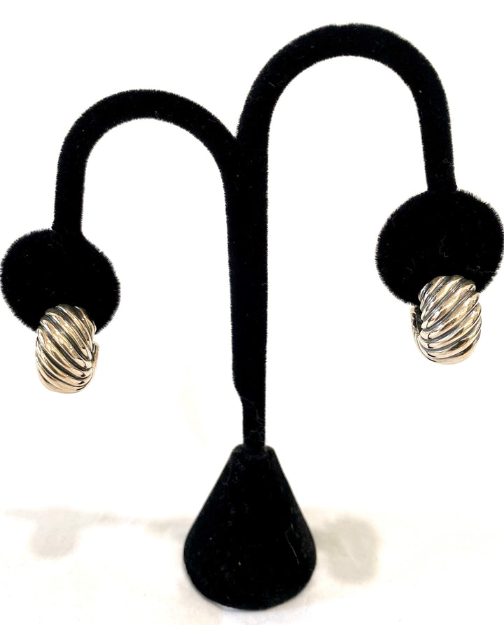 DAVID YURMAN STERLING SILVER CLASSIC CABLE EARRINGS