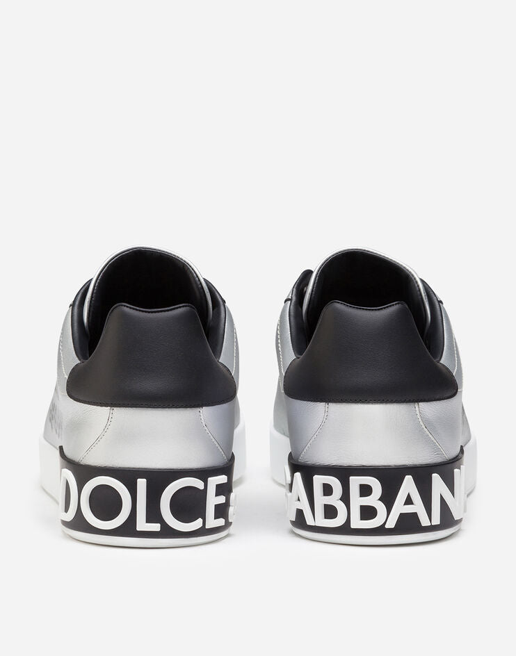 Dolce &amp; Gabbana Metallic Calfskin Nappa Portofino Sneakers