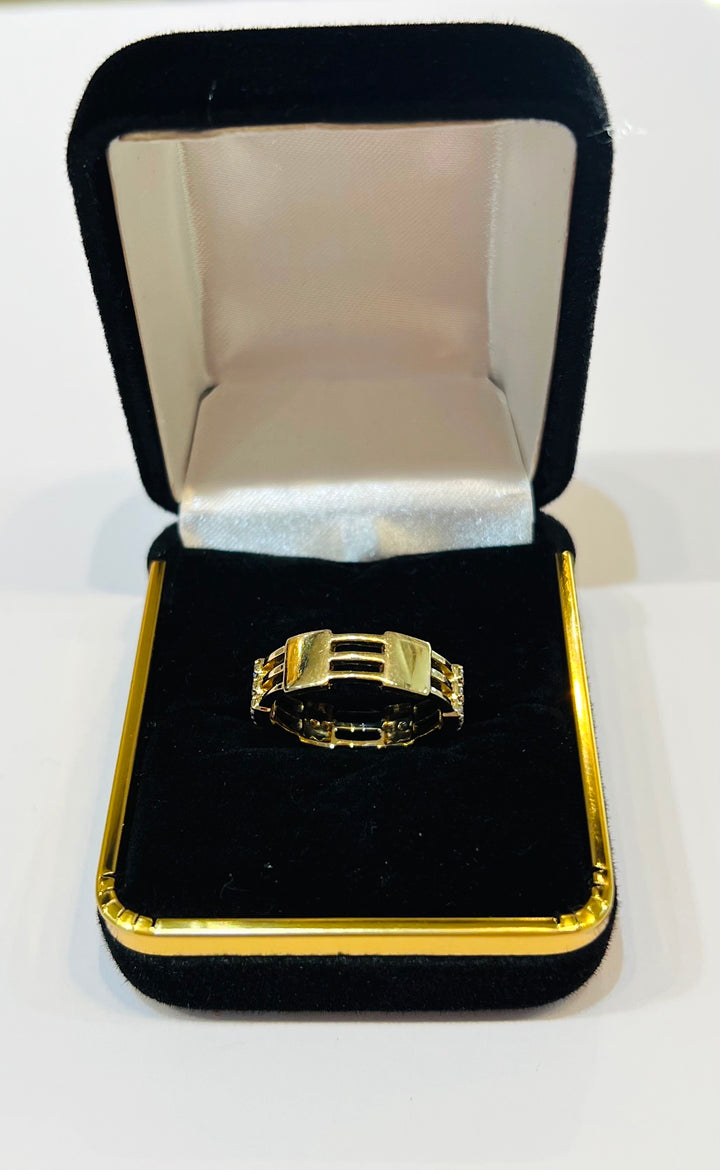 DIAMOND LINK 14K GOLD RING