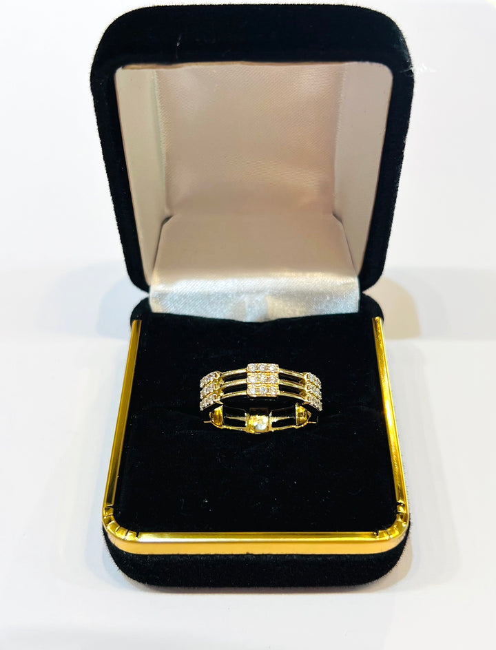 DIAMOND LINK 14K GOLD RING