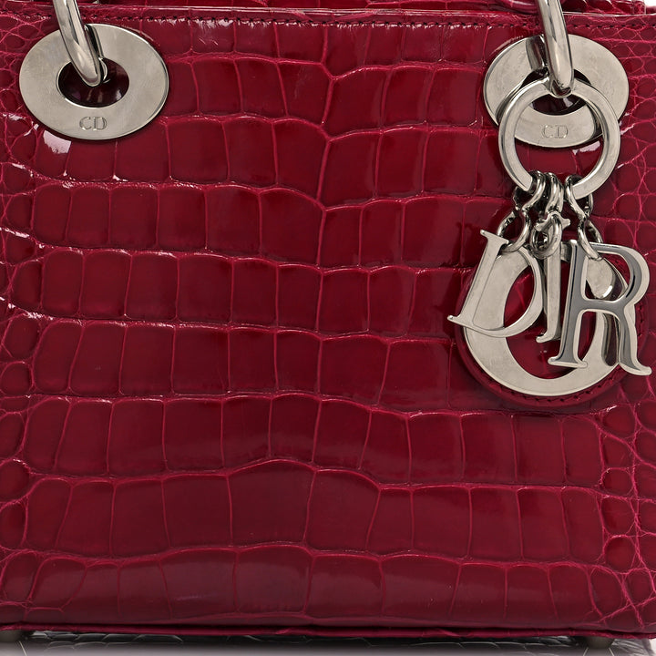 CHRISTIAN DIOR ALLIGATOR MINI LADY DIOR BAG