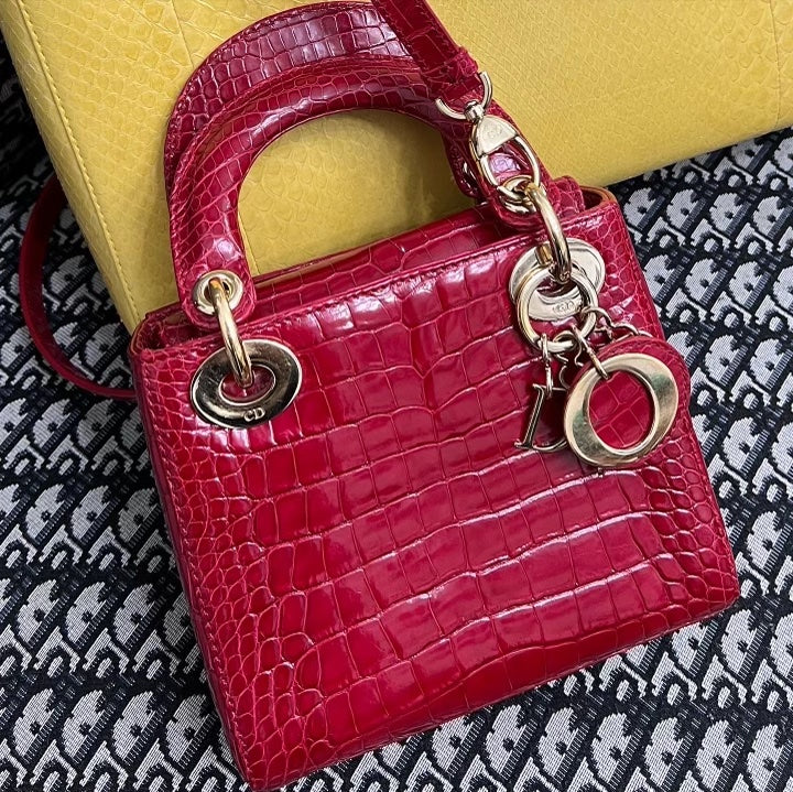 CHRISTIAN DIOR ALLIGATOR MINI LADY DIOR BAG – Caroline's Fashion
