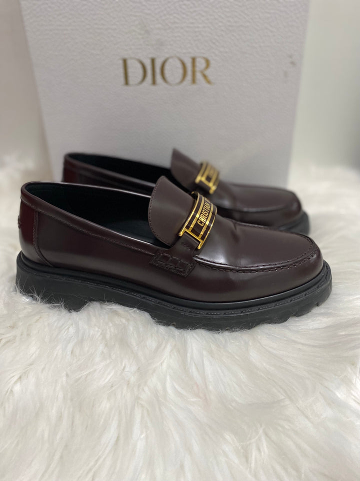 DIOR CODE LEATHER LOAFERS
