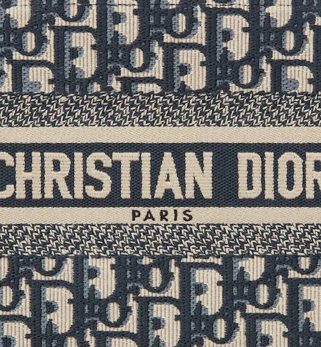 DIOR SMALL BOOK TOTE OBLIQUE EMBROIDERY