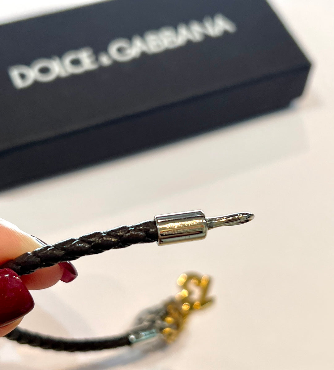DOLCE &amp; GABBANA LUCKY CHARMS LEATHER BRACELET