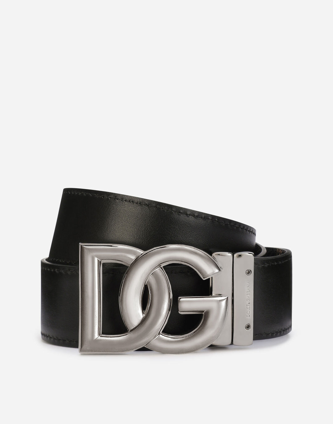DOLCE &amp; GABBANA REVERSIBLE CALFSKIN LEATHER LEOPARD PRINT BELT