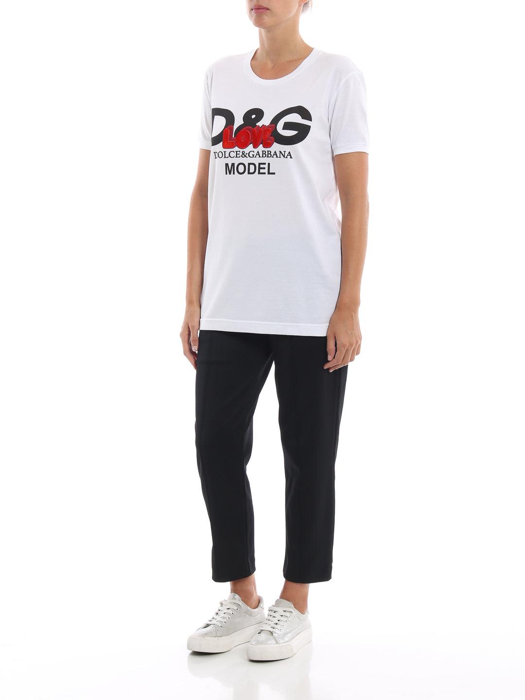 DOLCE &amp; GABBANA MODEL LOVE EMBROIDERY TEE