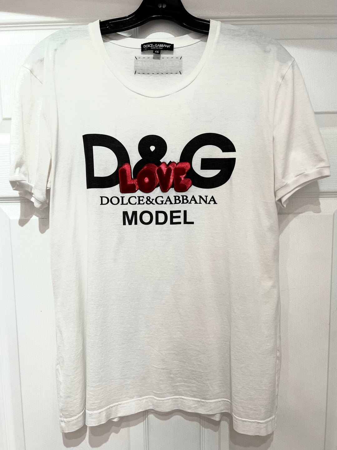 DOLCE &amp; GABBANA MODEL LOVE EMBROIDERY TEE