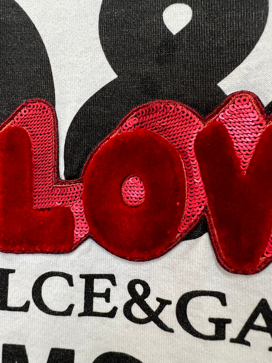 DOLCE &amp; GABBANA MODEL LOVE EMBROIDERY TEE