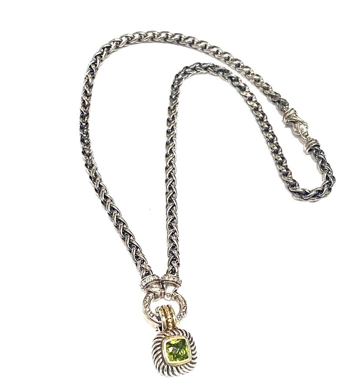 DAVID YURMAN ALBION PERIDOT ENHANCER PENDANT &amp; NECKLACE