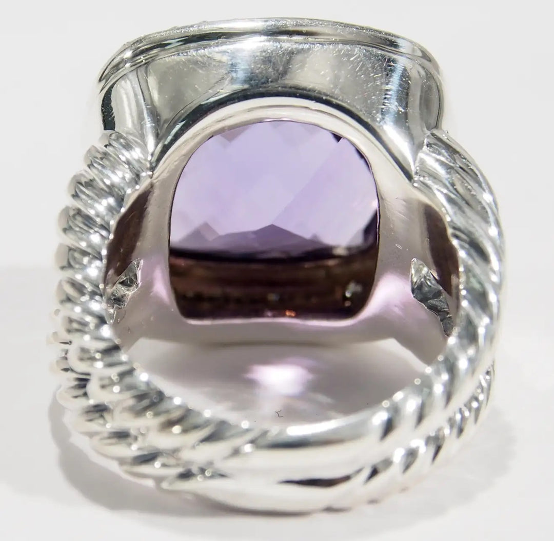 DAVID YURMAN AMETHYST ALBION DIAMOND RING