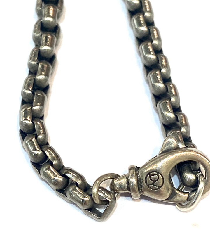 DAVID YURMAN STERLING SILVER BLACK DIAMONDS CROSS NECKLACE