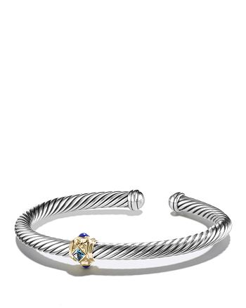 David Yurman Renaissance Bracelet Blue Topaz Lapis Lazuli &amp; 14K Gold