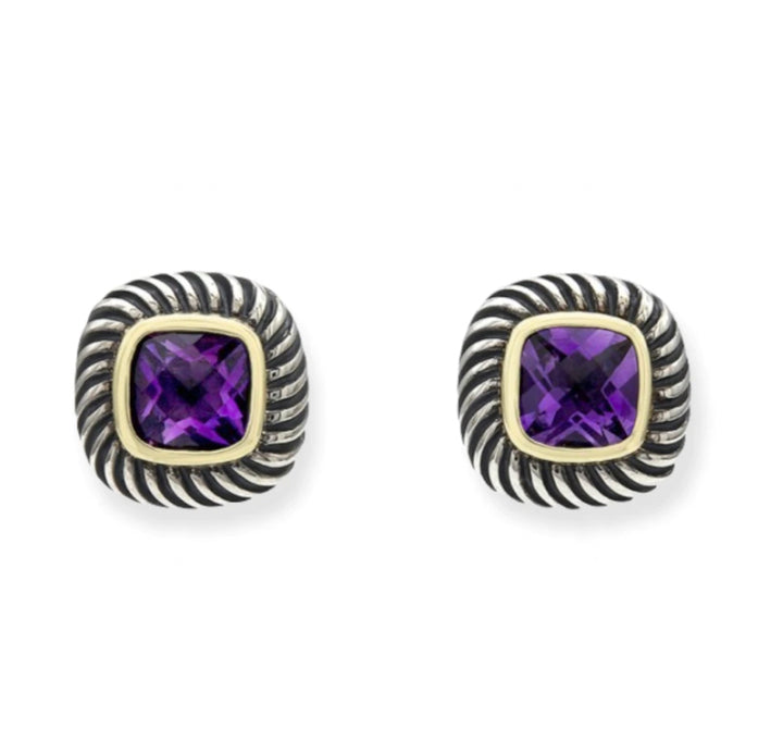 DAVID YURMAN AMETHYST ALBION EARRINGS