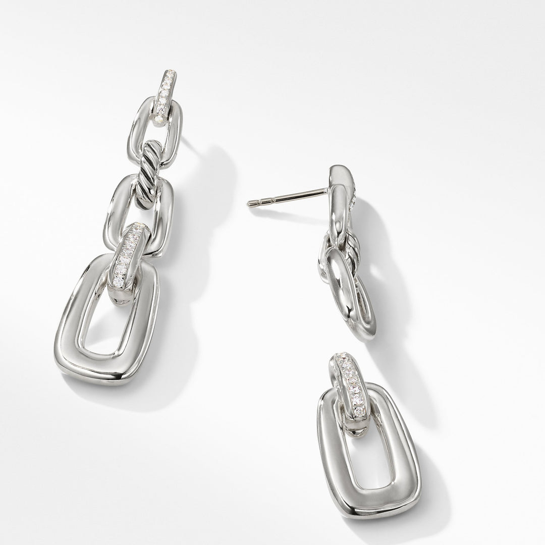 David Yurman Wellesley Link™ Chain Drop Earrings with Pavé Diamonds