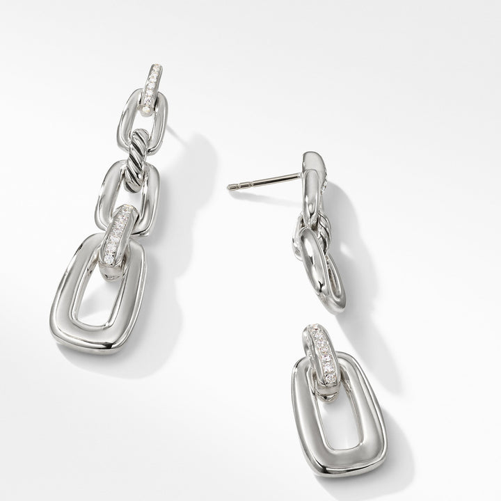 David Yurman Wellesley Link™ Chain Drop Earrings with Pavé Diamonds