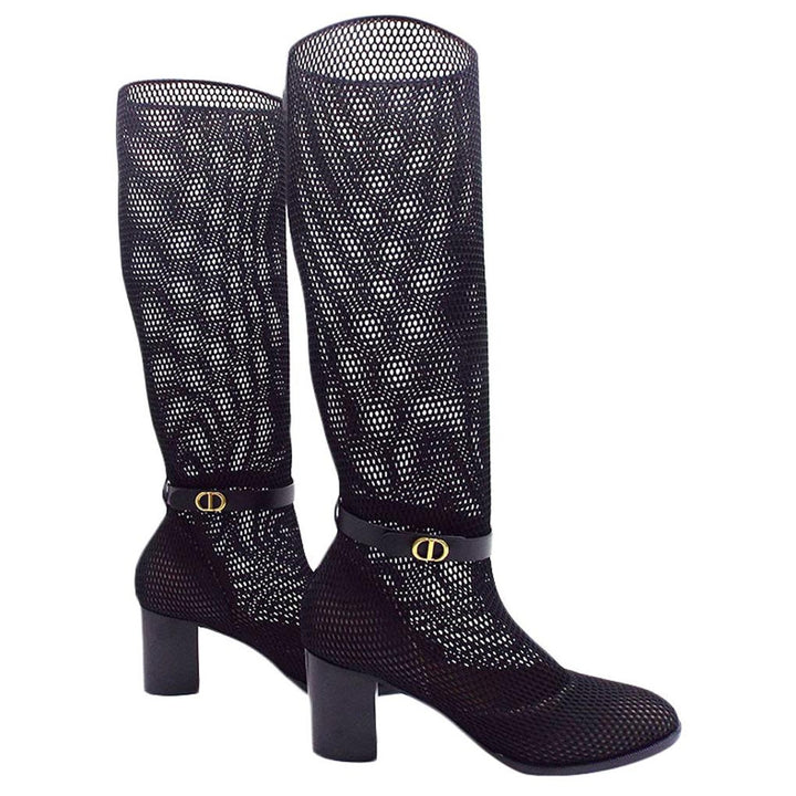 Dior Empreinte Mesh &amp; Leather Boots