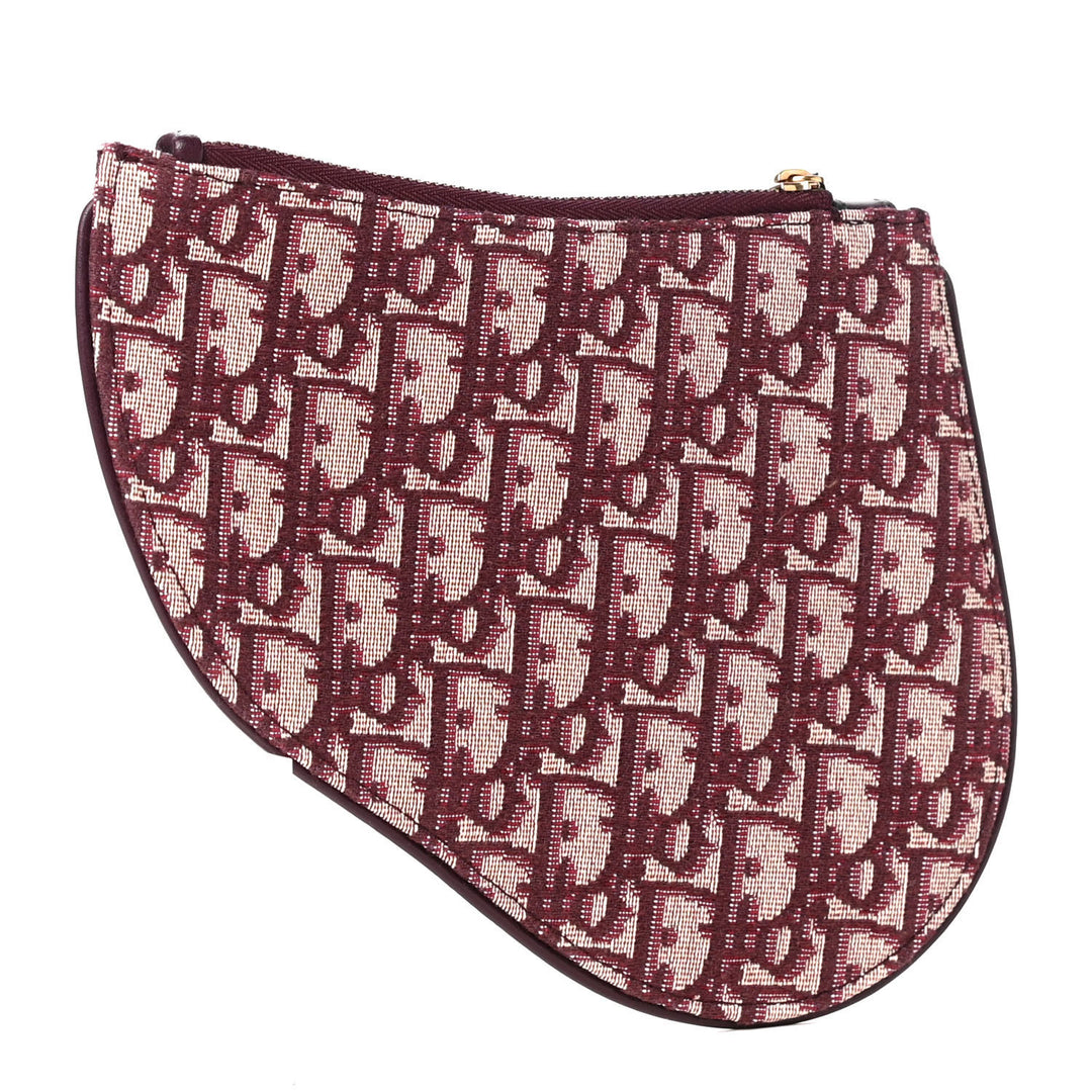 Dior Oblique Saddle Pouch Clutch- Bordeaux
