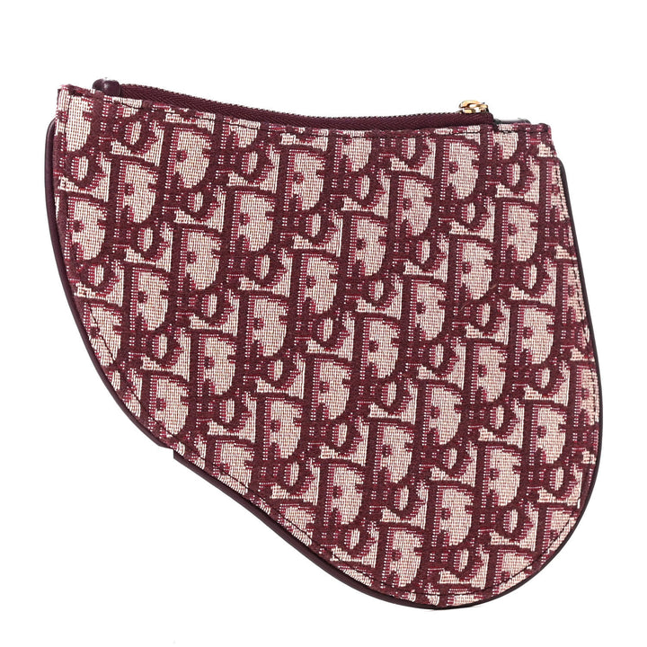 Dior Oblique Saddle Pouch Clutch- Bordeaux