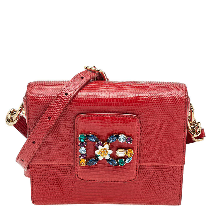 DOLCE &amp; GABBANA MINI RED LEATHER MILLENNIAL BAG