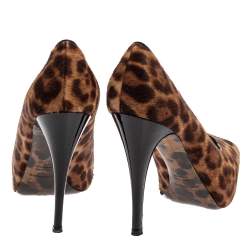 Dolce &amp; Gabbana Brown Leopard Print Pumps