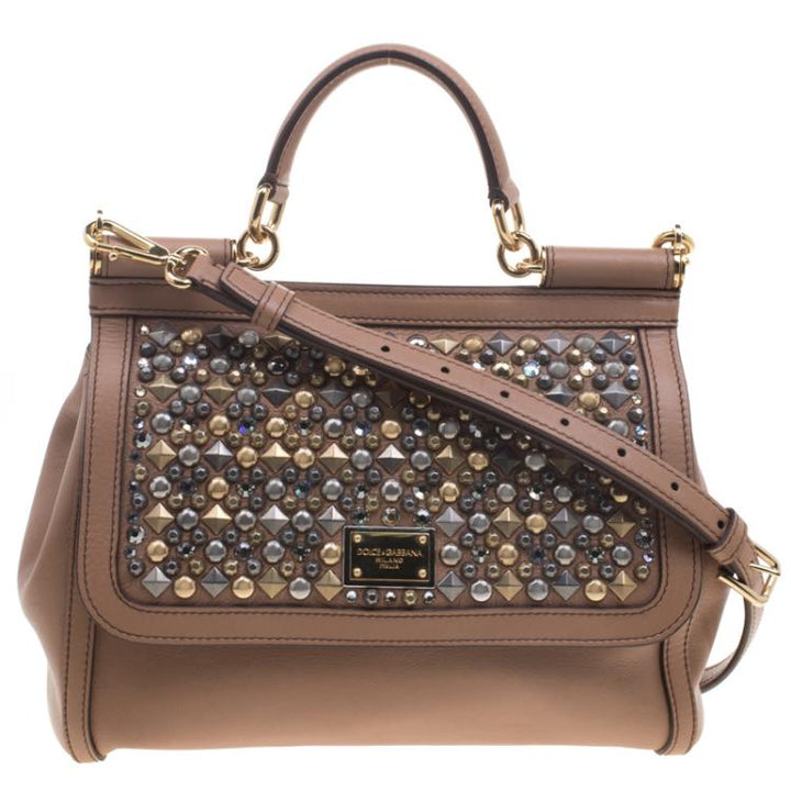 Dolce and Gabbana Medium Embellished Miss Sicily Top Handle