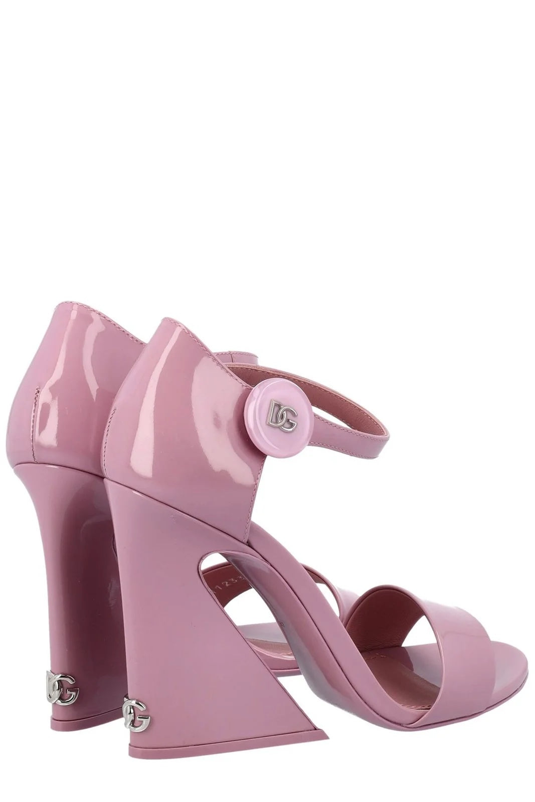 DOLCE &amp; GABBANA GEOMETRIC HEEL SANDALS