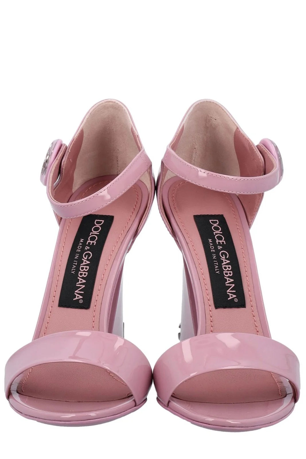 DOLCE &amp; GABBANA GEOMETRIC HEEL SANDALS
