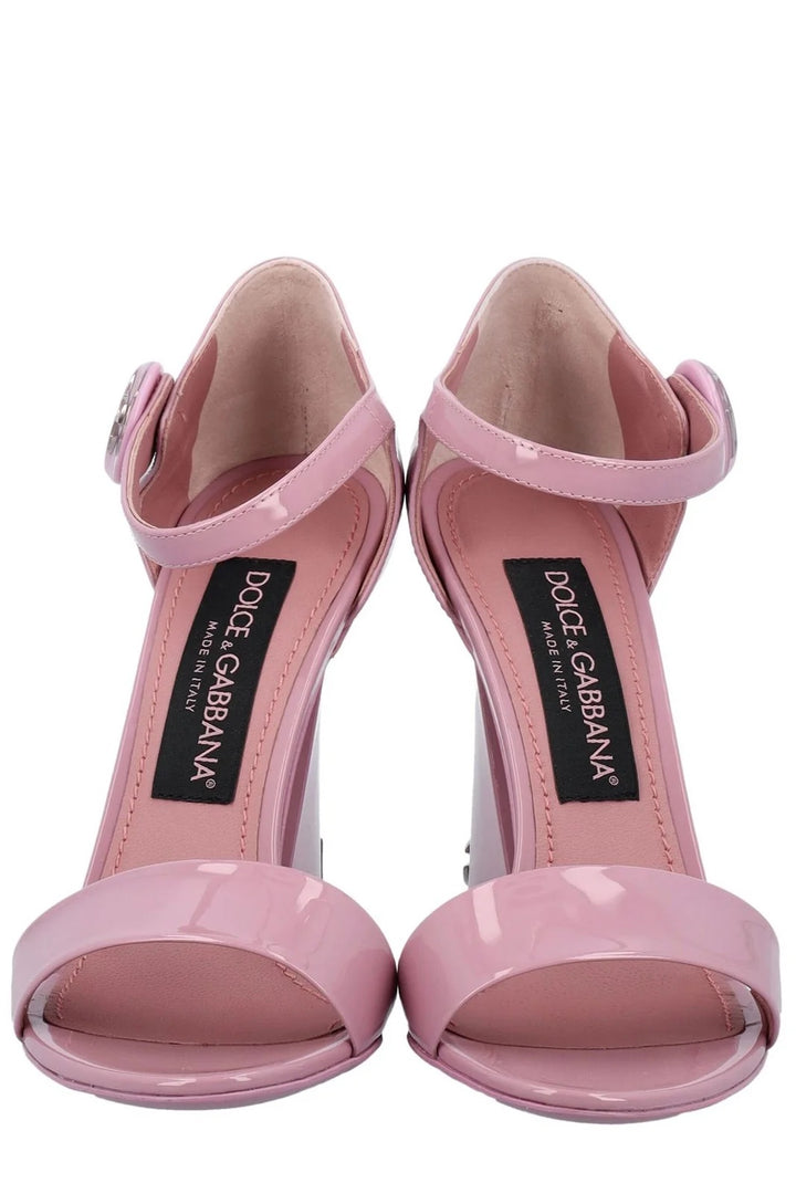 DOLCE &amp; GABBANA GEOMETRIC HEEL SANDALS