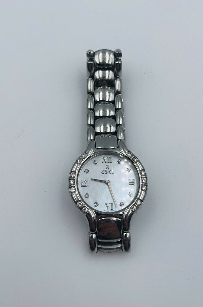 EBEL DIAMOND BELUGA STAINLESS STEEL QUARTZ WATCH