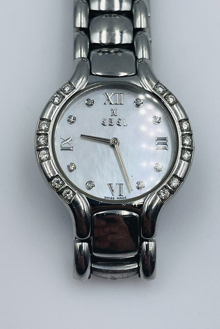 EBEL DIAMOND BELUGA STAINLESS STEEL QUARTZ WATCH