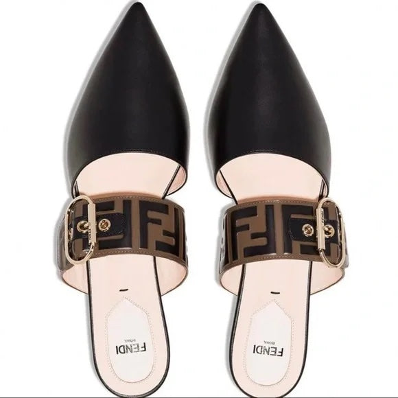 Fendi ff buckle mule hotsell