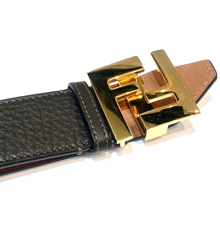 FENDI FF LOGO BUCKLE LEATHER BELT – Caroline's Fashion Luxuries