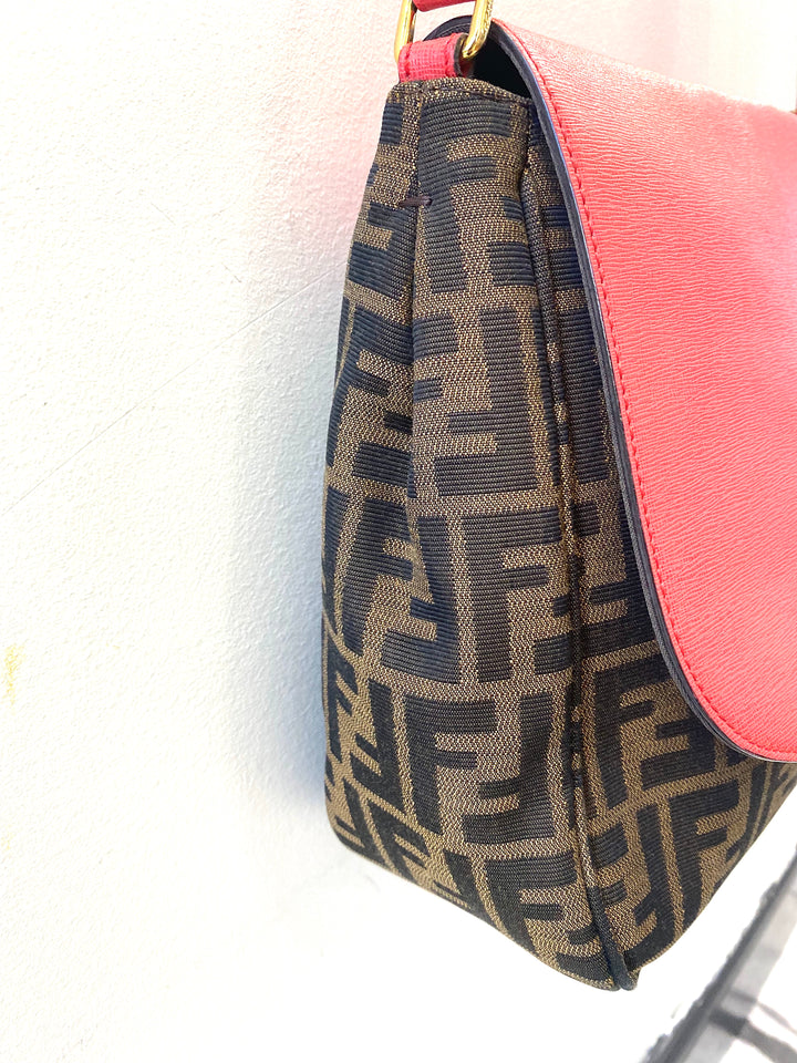 FENDI ZUCCA VITELLO ELITE CROSSBODY BAG
