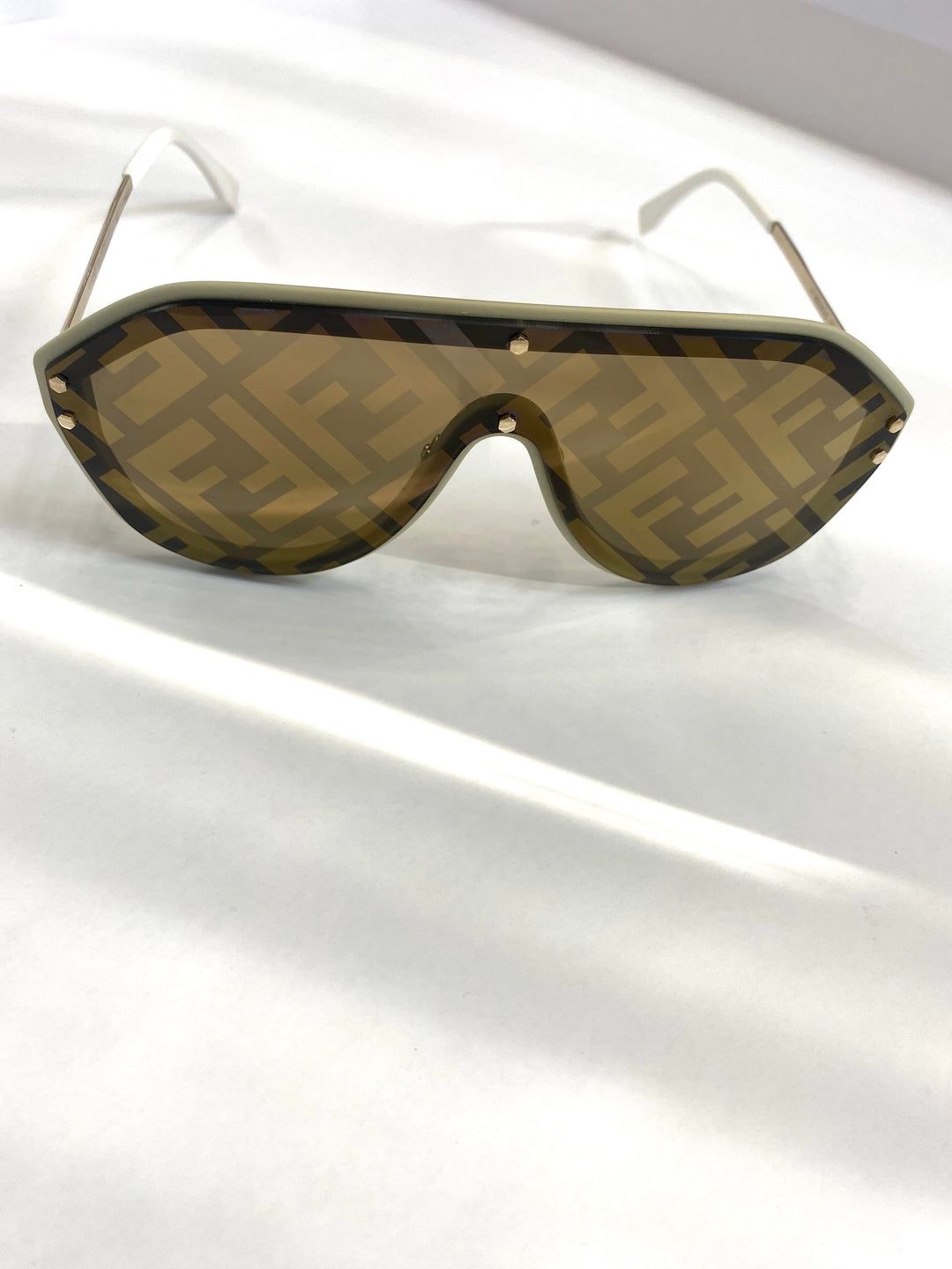 FENDI FF PATTERNED MASK UNISEX SUNGLASSES
