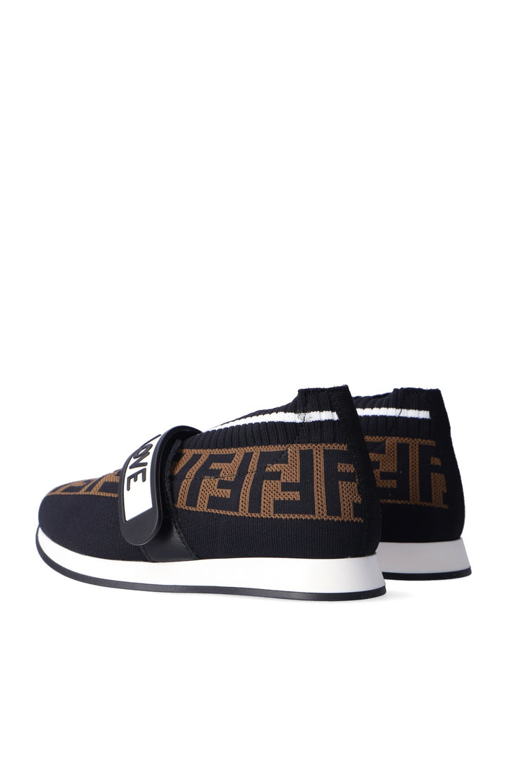 Fendi Kids Love Low-Top Pull-On Sneakers