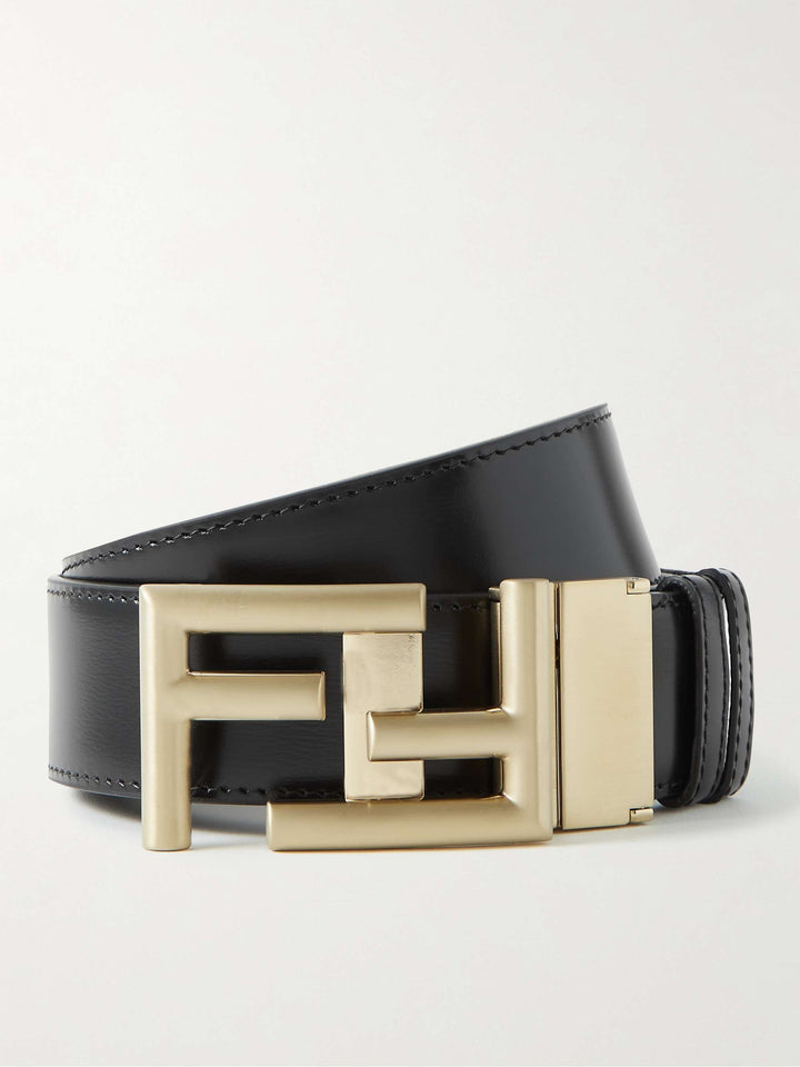 FENDI Logo-Embellished Reversible Leather Belt